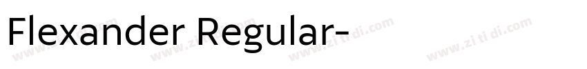 Flexander Regular字体转换